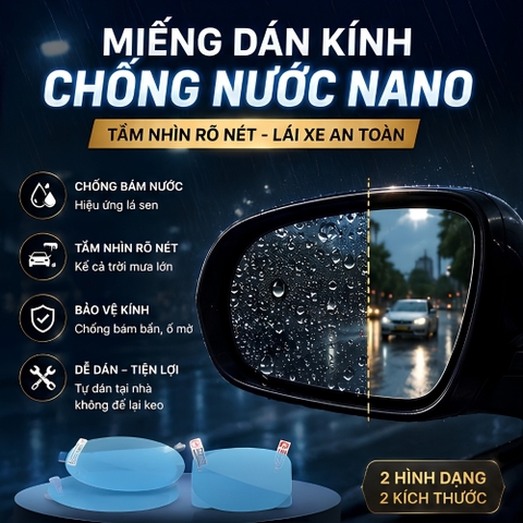 (KH) Miếng dán kính chống nước hình oval bầu dục 100x150cm