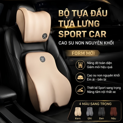 (Bán lẻ) Tựa đầu và tựa lưng ruột cao su non Sport fom mới 2023