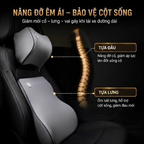 (KH) (Sport) Bán lẻ tựa đầu tựa lưng cao su non vỏ nỉ