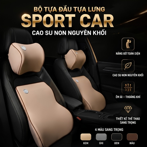 (KH) (Sport) Bán lẻ tựa đầu tựa lưng cao su non vỏ nỉ