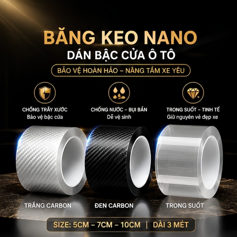 (KH) Băng Keo NANO trong suốt dán bậc cửa