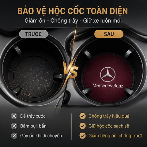 ( 6 màu) Lót cốc logo bằng da chất liệu da lộn