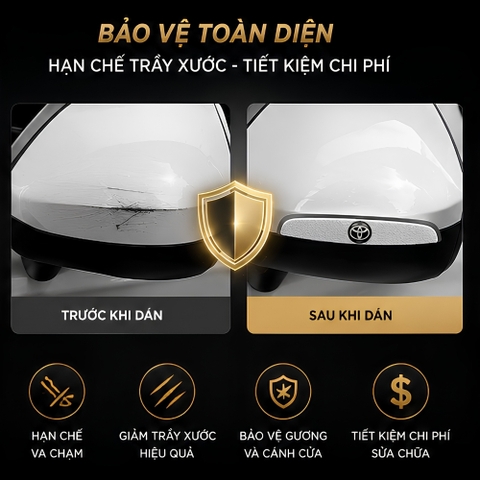 Bộ 4 miếng va đập mẫu mới theo hãng xe tuỳ chọn