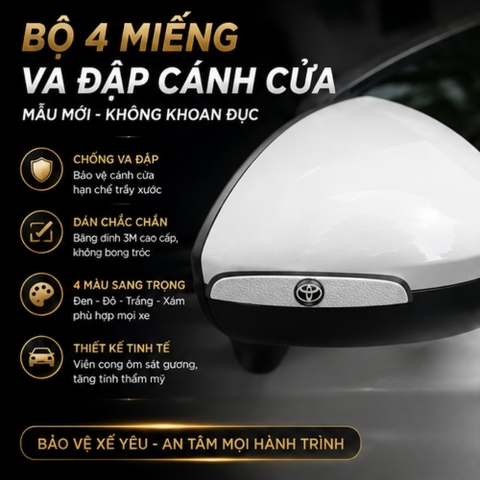 Bộ 4 miếng va đập mẫu mới theo hãng xe tuỳ chọn