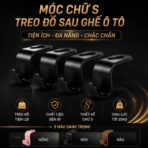 Móc Treo Đồ Sau Ghế chữ S trơn