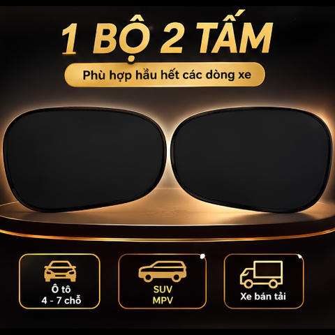 (KH) Tấm che nắng trong kính lái ô tô gấp gọn thông minh - phủ bạc titan chống nóng