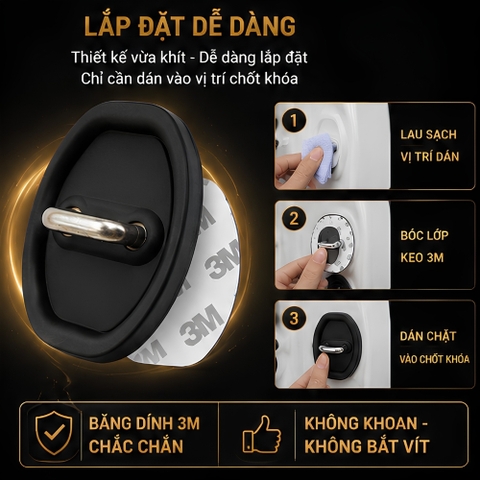 (KH) 1 Miếng đệm silicon bảo vệ chốt khoá cửa chống sốc tránh làm hỏng cửa xe hiệu quả - NCS