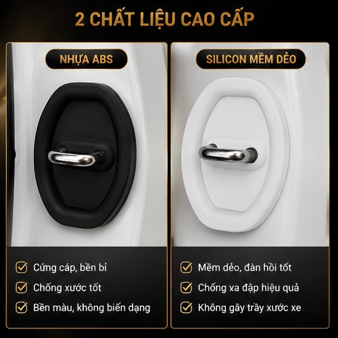 (KH) 1 Miếng đệm silicon bảo vệ chốt khoá cửa chống sốc tránh làm hỏng cửa xe hiệu quả - NCS