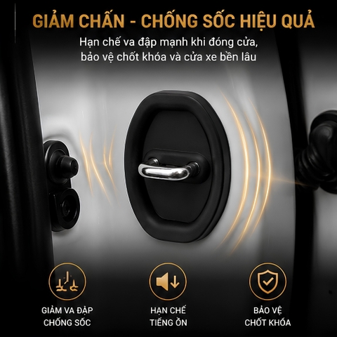 (KH) 1 Miếng đệm silicon bảo vệ chốt khoá cửa chống sốc tránh làm hỏng cửa xe hiệu quả - NCS
