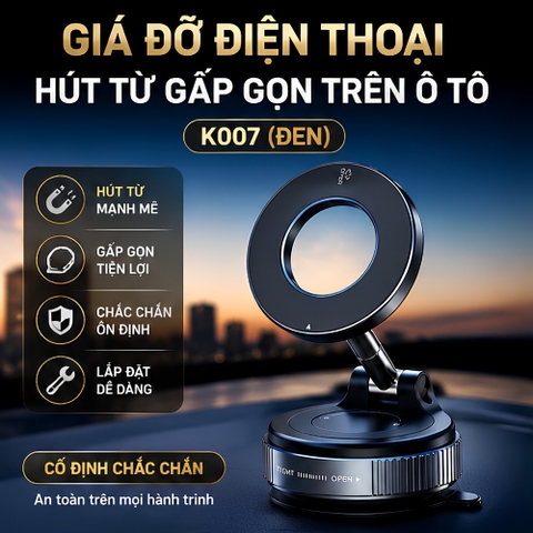 Giá Đỡ Điện Thoại Hút Từ Gấp Gọn Trên Ô Tô - mẫu mới 2025