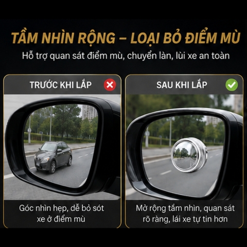 Bộ 2 gương có viền xoay 360