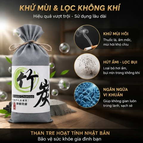 Túi than hoạt tính khử mùi trên ô tô