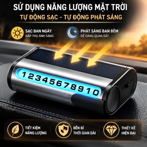 (KH) (BSL08) Bảng ghi sdt số lăn có tích hợp năng lượng mặt trời mẫu mới 2025