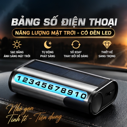 (KH) (BSL08) Bảng ghi sdt số lăn có tích hợp năng lượng mặt trời mẫu mới 2025