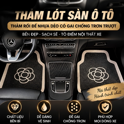 Thảm Lót Sàn Ô Tô - Thảm Rối Loại Dày Đế Gai Chống Trơn Trượt - TLS
