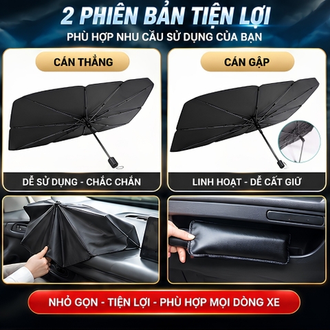(KH) Ô dù che nắng kính lái -  Ô gấp ngược thông minh