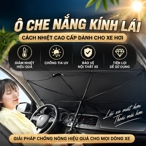 (KH) Ô dù che nắng kính lái -  Ô gấp ngược thông minh