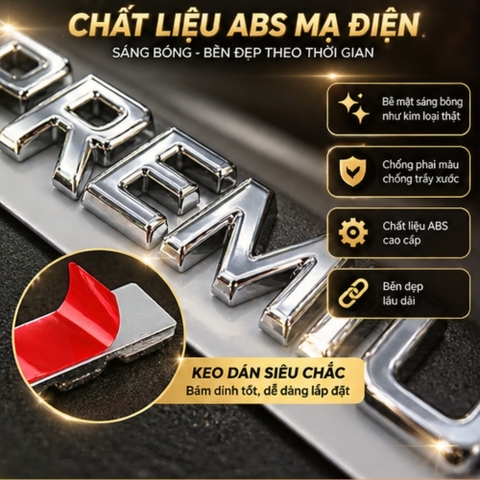(KH) Tem dán chữ kim loại gắn trang trí ô tô xe máy