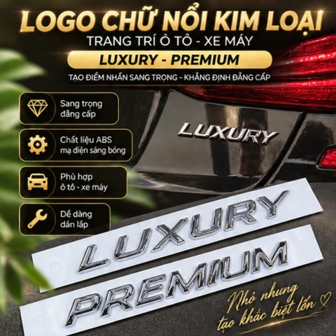 (KH) Tem dán chữ kim loại gắn trang trí ô tô xe máy