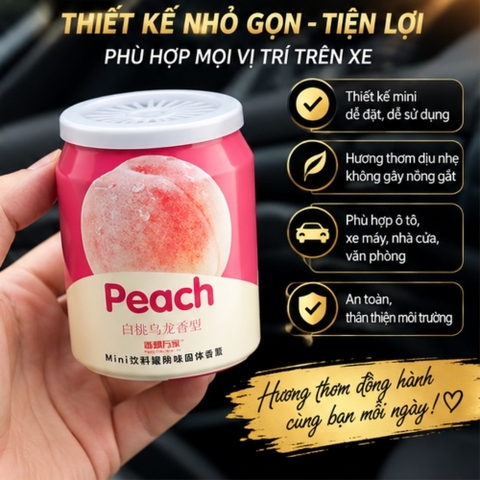 [5 Mùi Hương] Lon Sáp Thơm MiNi Triết Xuất Từ Hoa Quả Thiên Nhiên Cô Đặc Khử Mùi Chống Say xe Mang Lại Hương Thơm Dễ Chịu