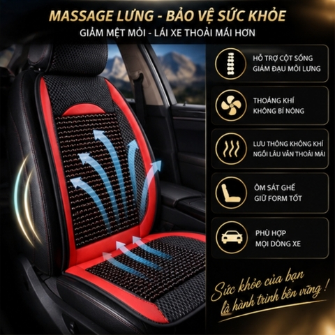 (KH) Lót liền hạt gỗ massage màu