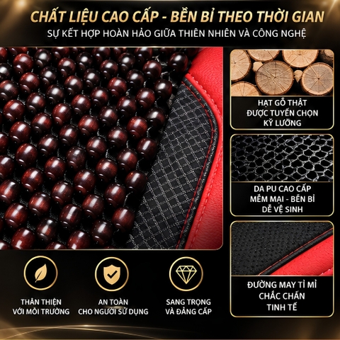(KH) Lót liền hạt gỗ massage màu