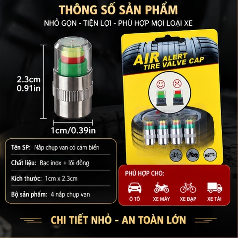 Bộ 4 nắp chụp van có cảm biến