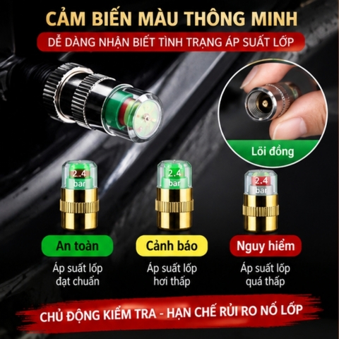 Bộ 4 nắp chụp van có cảm biến