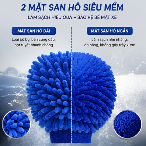 (KH) Găng tay san hô 2 mặt đầy xúc tua