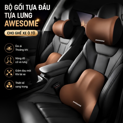 (Mẫu 2 bán rời) Tựa đầu tựa lưng fom chính hãng Awesome