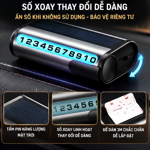 (KH) (BSL08) Bảng ghi sdt số lăn có tích hợp năng lượng mặt trời mẫu mới 2025