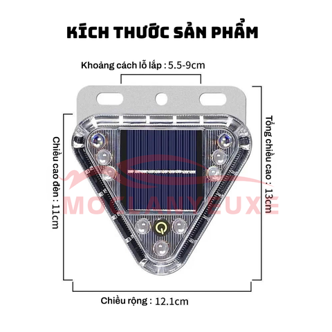 (KH) Đèn LED Cảnh Báo Nguy Hiểm Đa Năng Hình Tam Giác Kiêm Pin Sạc Dự Phòng Cho Ô Tô