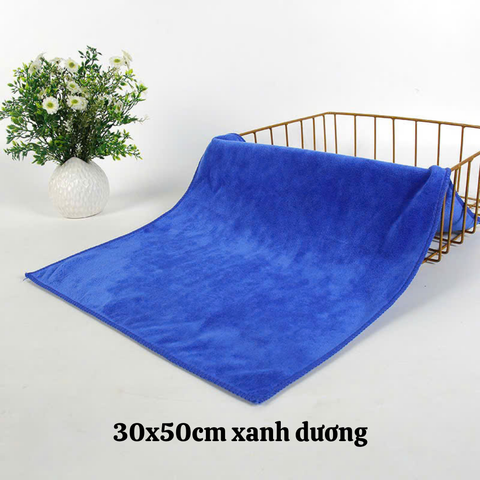 Khăn lau đa năng microfiber ko rụng lông nhiều màu 30x50cm