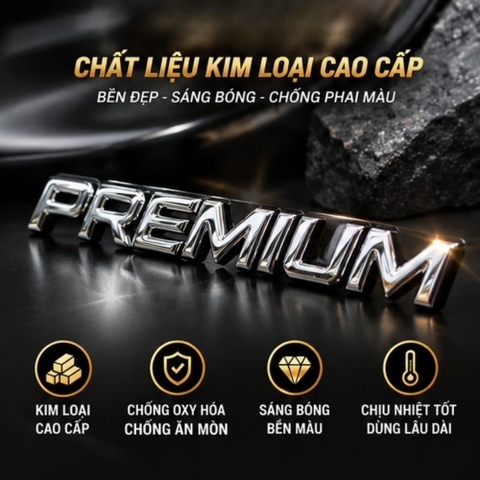 (KH) Tem dán chữ kim loại gắn trang trí ô tô xe máy