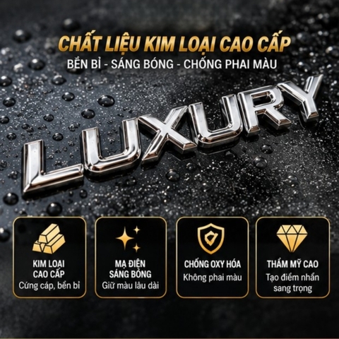 (KH) Tem dán chữ kim loại gắn trang trí ô tô xe máy