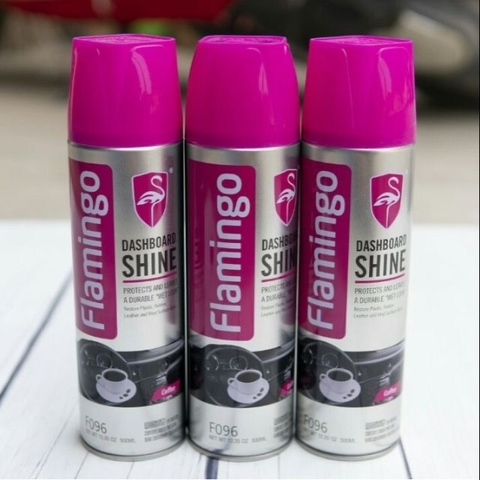 Xịt Dưỡng Bóng Da Và Đồ Nội Thất Oto FLAMINGO F096 - Hương Cà Phê 500ml