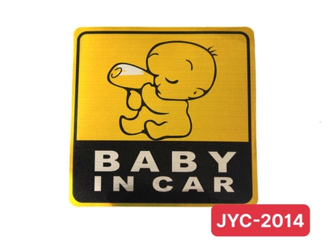Tem dán phản quang Baby In Car  size 11x11cm