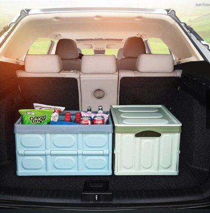 Thùng gấp gọn vali kéo 45L có bánh xe
