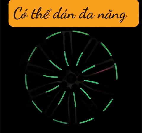 Set 20 miếng dán phản quang 7 màu sắc cầu vồng