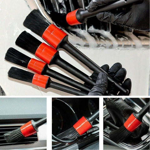 Bộ 5 món chổi cọ chuyên vệ sinh nội thất ô tô - đồ gỗ mỹ nghệ