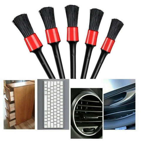 Bộ 5 món chổi cọ chuyên vệ sinh nội thất ô tô - đồ gỗ mỹ nghệ