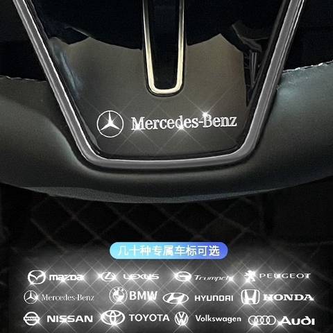 Tem nhôm Decal logo Dán Trang Trí Nội Thất Ô Tô,tay nắm cửa,gương,dán các vị trí trong,Theo Các Hãng Xe