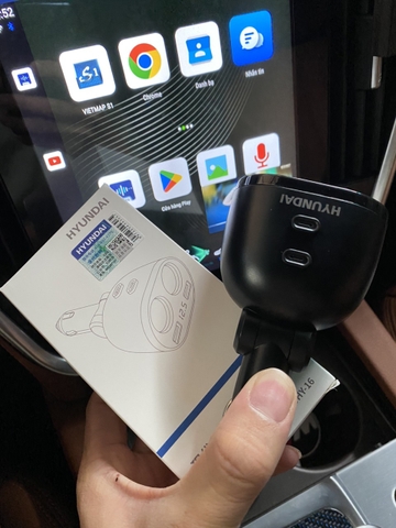 Tẩu sạc CHARGER 2 Cổng Tẩu 2 Usb Cho Ô Tô, Cổ Quay 90 Độ Linh Hoạt Đa Chức Năng