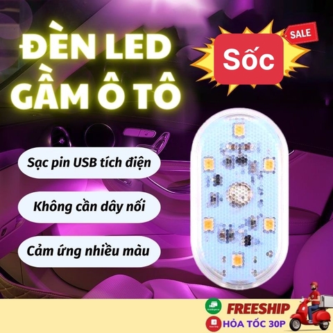 Đèn led cảm ứng mini không dây sạc usb