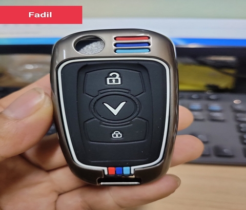 (80 loại xe ô tô ) Ốp bảo vệ chìa khóa bằng hợp kim có phản quang - OKL màu gray