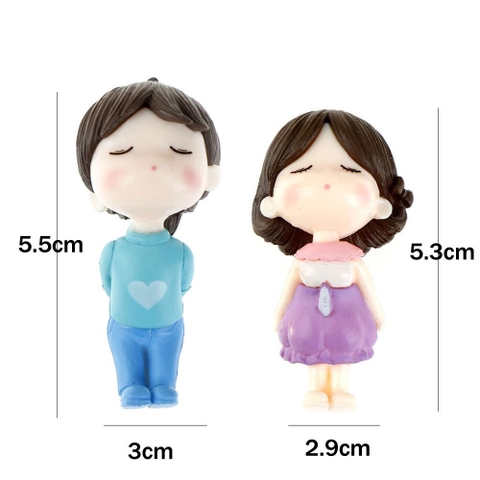 Đôi Tình Nhân Bé Nhỏ Trang Trí Taplo ô tô - dáng đứng