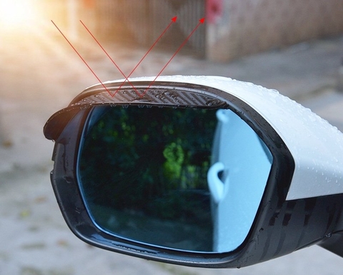 Bộ 2 miếng vè che mưa vân carbon đen