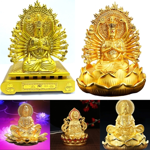 (6 mã) Tượng phật mạ vàng Quan Âm