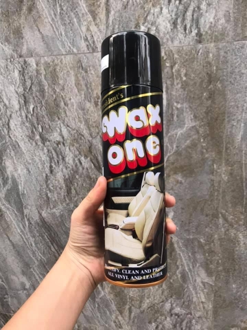Xịt rửa ghế da nội thất - xịt bóng dưỡng ghế da Thái Lan WAX ONE 450ml