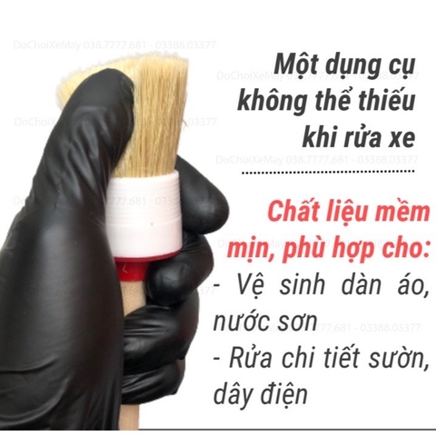 Combo 5 cây cọ chổi rửa xe Lông Heo Rừng